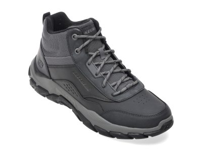 Ghete SKECHERS gri, SANTORO, din piele naturala