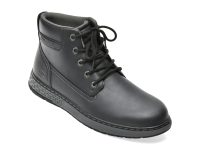 Ghete SKECHERS negre, GARLAN, din piele ecologica