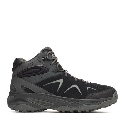 Ghete trekking bărbați Merrell Yokota 3 Mid GTX, negre din piele 3990BGT38479N