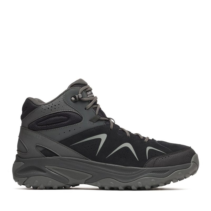 Ghete trekking bărbați Merrell Yokota 3 Mid GTX, negre din piele 3990BGT38479N