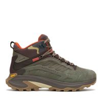 Ghete waterproof bărbați Merrell Moab Speed 2 kaki din piele 3990BGT37781KA