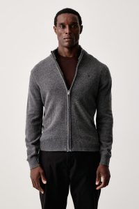 Hackett London  pulover cu fermoar pentru bărbați din lână