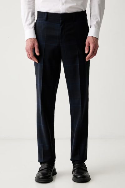 HUGO  pantaloni slim fit pentru bărbați din lână Hogan263X