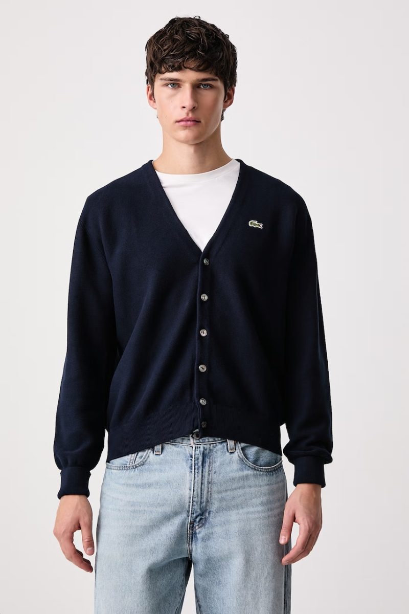 Lacoste  cardigan pentru bărbați din bumbac