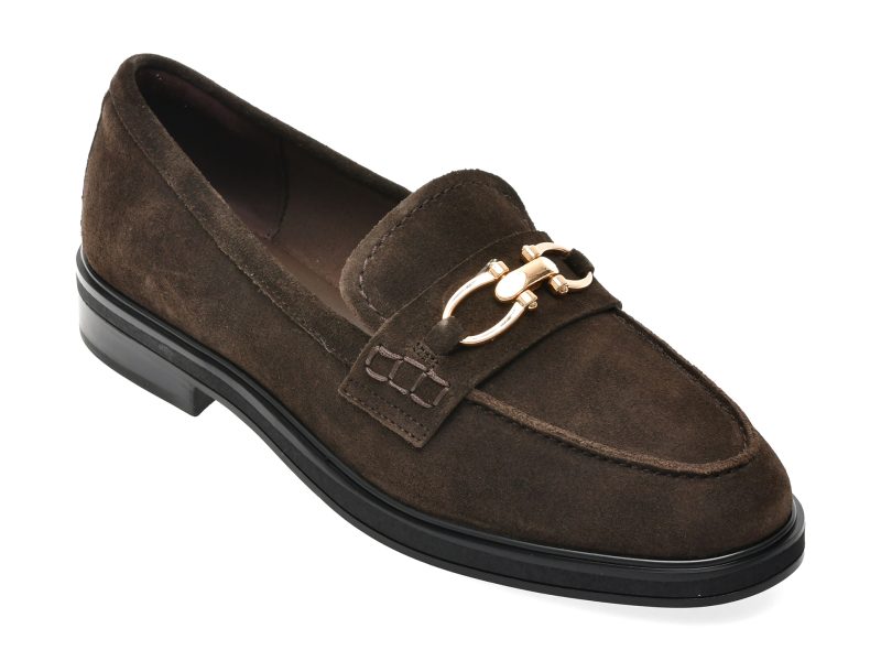 Mocasini ALDO maro, BISSOM 204, din piele intoarsa