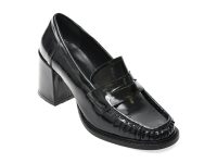 Mocasini EPICA negri, 1754243, din piele naturala lacuita