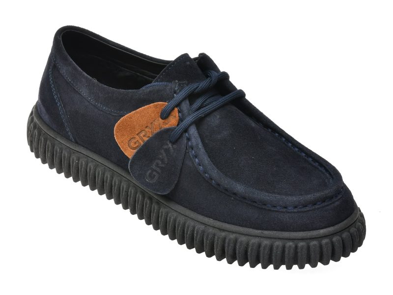Mocasini GRYXX bleumarin, 2204747, din piele intoarsa