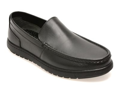 Mocasini OTTER negri, FL565F, din piele naturala