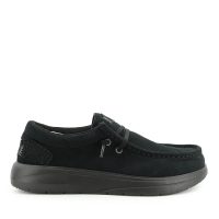 Mocasini ușori bărbați Hey Dude Wally COMF Suede negri 3092BM41975VN