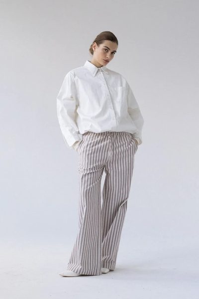Muuv.  Muuv pantaloni wide leg pentru femei din bumbac