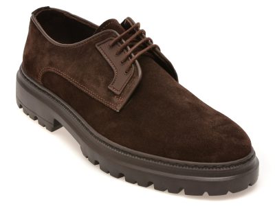 Pantofi BITE THE BULLET maro, BLE3344, din piele intoarsa