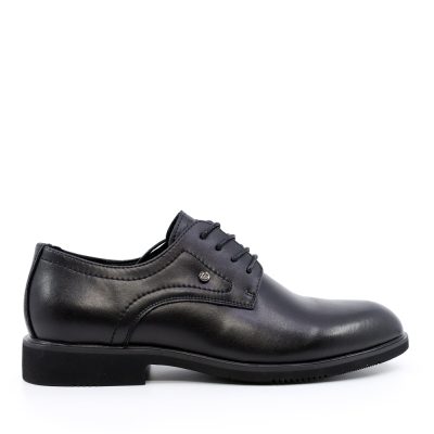 Pantofi derby bărbați Benvenuti negri din piele 3851bp324n
