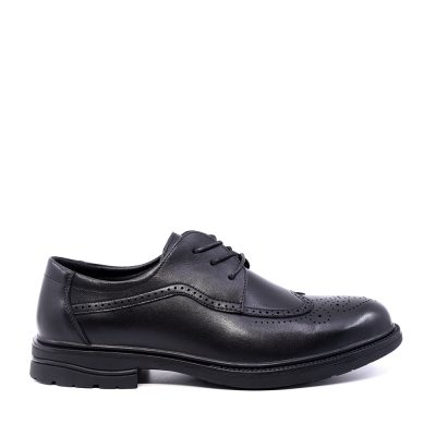 Pantofi derby bărbați Benvenuti negri din piele 3859BP580N