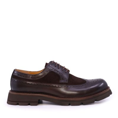Pantofi derby bărbați  Enzo Bertini Premium Collection maro din piele 1642BP250198M