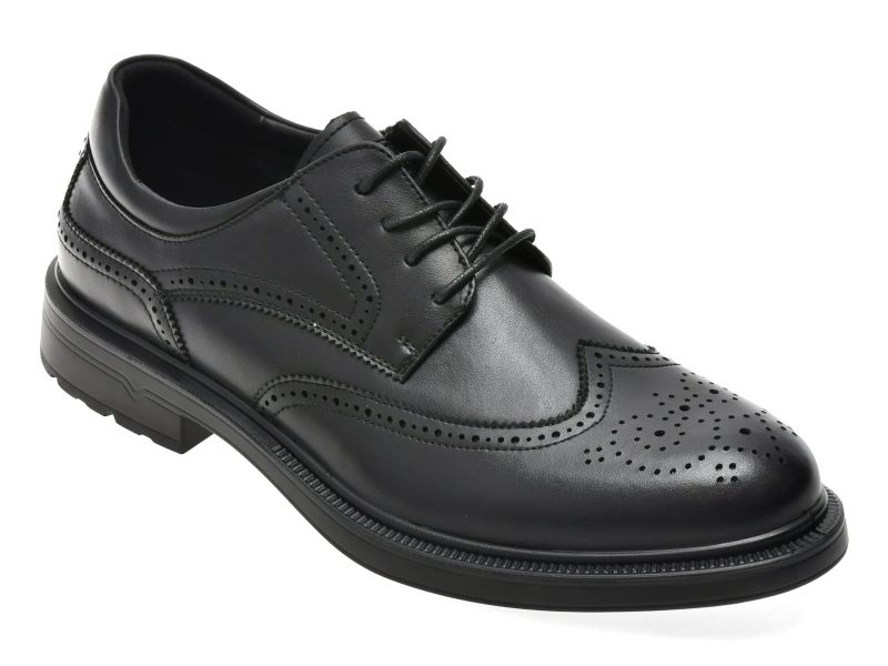 Pantofi eleganti BITE THE BULLET negri, 327021, din piele naturala