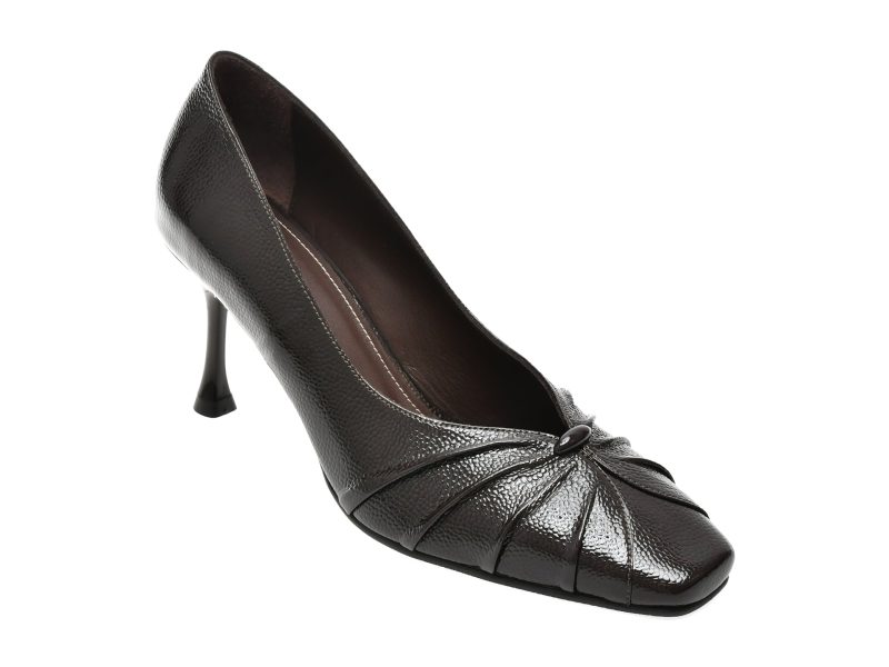 Pantofi eleganti EPICA maro, 1024149, din piele naturala lacuita