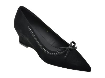 Pantofi eleganti EPICA negri, H628, din piele intoarsa