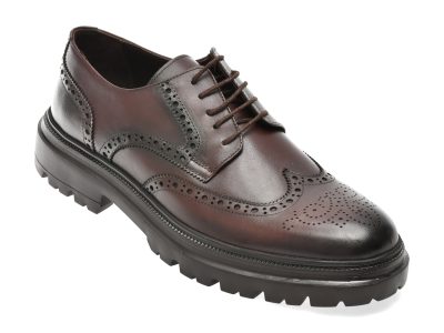 Pantofi eleganti OTTER maro, RG03, din piele naturala