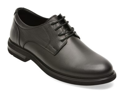 Pantofi eleganti OTTER negri, E1801, din piele naturala
