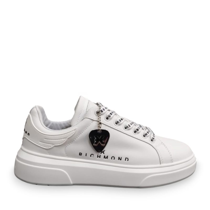 Pantofi femei JOHN RICHMOND albi din piele cu logo 2260DP29000A