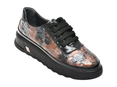 Pantofi IMAGE multicolor, 15707, din piele naturala lacuita