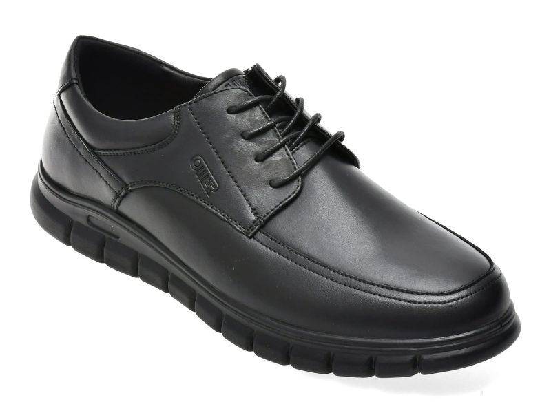 Pantofi OTTER negri, 328022, din piele naturala
