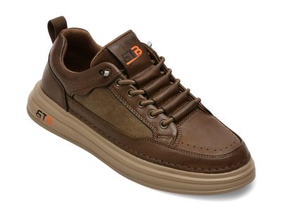 Pantofi sport BITE THE BULLET maro, JR006, din piele naturala