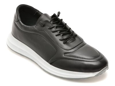 Pantofi sport BITE THE BULLET negri, BS100, din piele naturala
