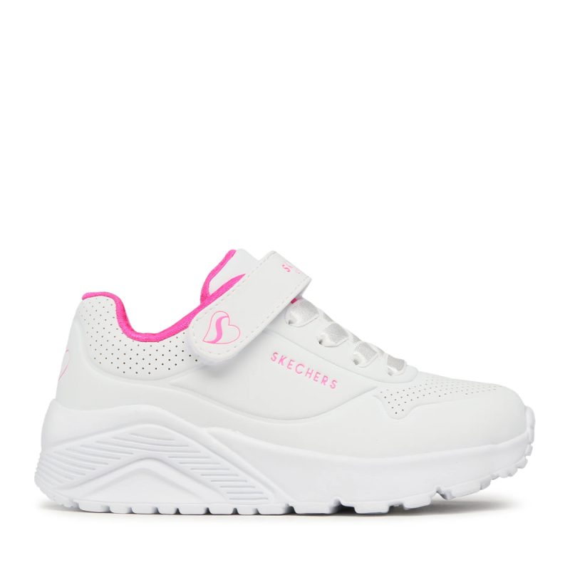 Pantofi sport fetițe Skechers Uno Lite albi 1961FP310451NA