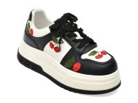 Pantofi sport FLAVIA PASSINI alb-negru, 267715, din piele naturala