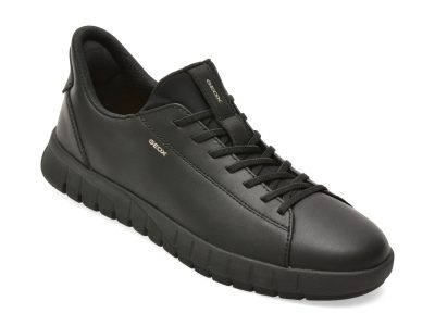 Pantofi sport GEOX negri, U65MAA, din piele naturala