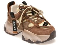 Pantofi sport GRYXX maro, 3281CC, din piele naturala