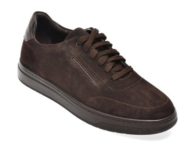 Pantofi GRYXX maro, BF640, din piele intoarsa