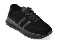 Pantofi sport GRYXX negri, 187082, din piele intoarsa