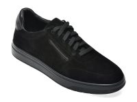 Pantofi GRYXX negri, BF640, din piele intoarsa