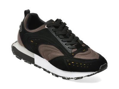Pantofi sport GRYXX negri, M031, din material textil si piele naturala