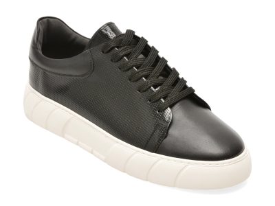 Pantofi sport LOST negri, LST119, din piele naturala