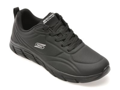 Pantofi sport SKECHERS negri, BOBS B FLEX LO, din piele ecologica
