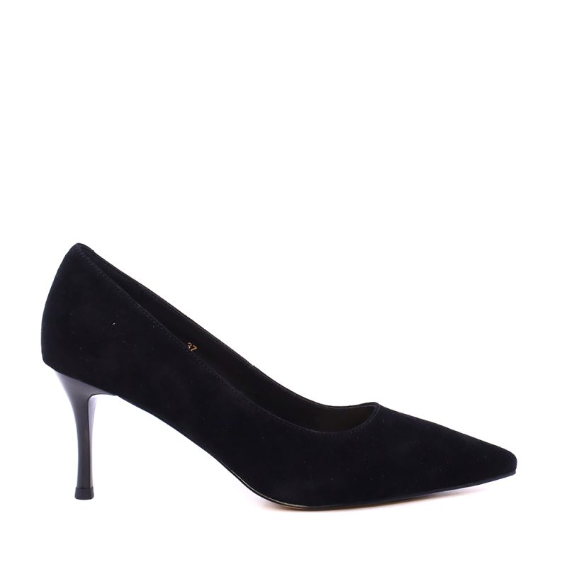 Pantofi stiletto femei Luca di Gioia negri din piele întoarsă  1261DP9361VN
