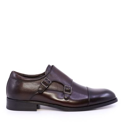 Pantofi tip Monk bărbați  Enzo Bertini Premium Collection maro din piele naturală 1090BP1653M