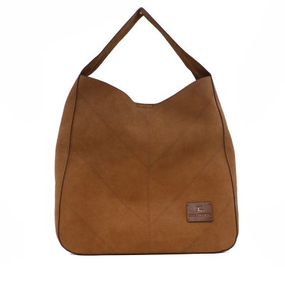 Poșetă Benvenuti camel din piele întoarsă 3932POSP1500VCA