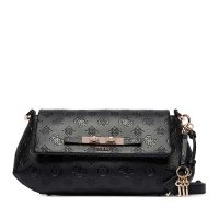 Poșetă crossbody femei Guess Carmela neagră cu logo 912POSSHWPD2225200N
