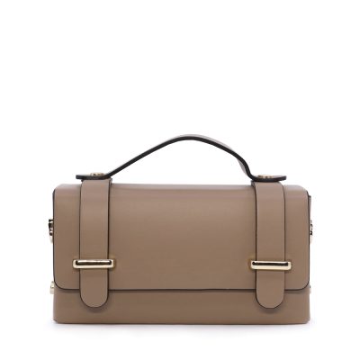 Poșetă mini crossbody femei Luca di Gioia taupe din piele 144POSP3578TA