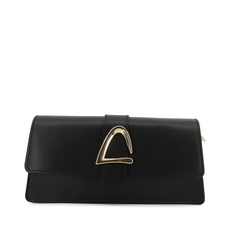 Poșetă satchel femei Luca di Gioia neagră din piele 245POSP26113N