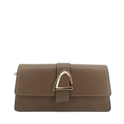 Poșetă satchel femei Luca di Gioia taupe din piele 245POSP26113TA