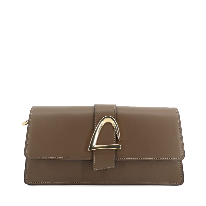 Poșetă satchel femei Luca di Gioia taupe din piele 245POSP26113TA