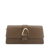 Poșetă satchel femei Luca di Gioia taupe din piele 245POSP26113TA