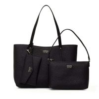 Poșetă shopper femei Guess Brenton neagră cu logo 912POSSHWPG9648240N