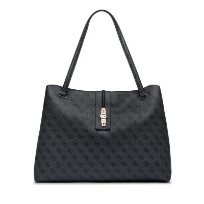 Poșetă shopper femei Guess Yvonne Logo neagră 912POSSTWLB2378024N