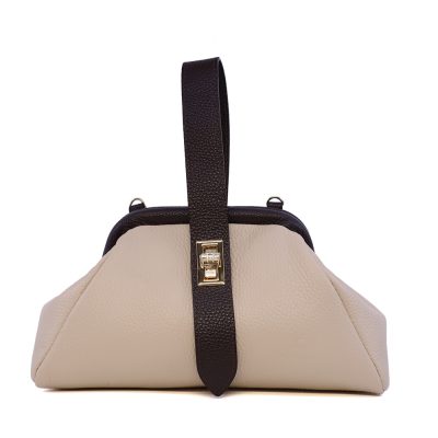 Poșetă tip clutch femei Luca di Gioia bej din piele 245POSP26111BETDM